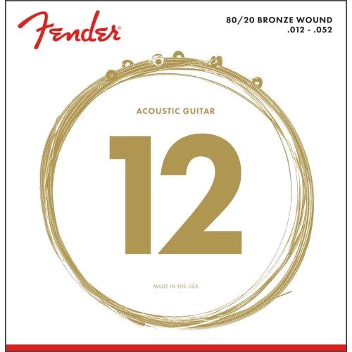 Fender 80/20 Bronze Akustik-Saiten Ball End 70L .012-.052