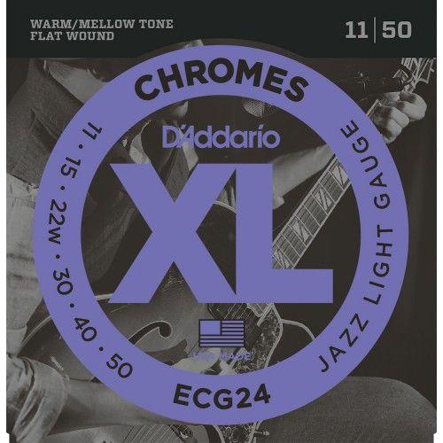 D'Addario Chromes ECG24 Jazz Light 11-50 Flach gewickelt