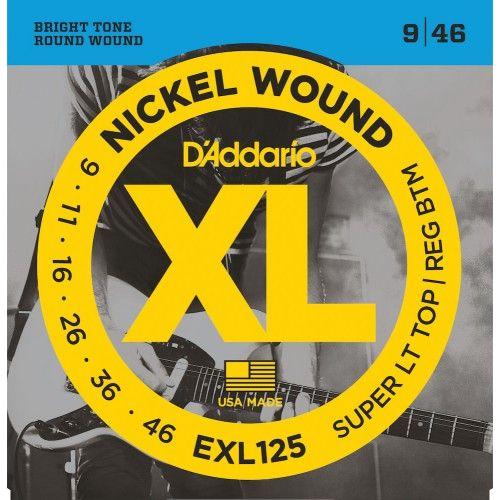 D'Addario EXL125 Super Light Oben/Normal Unten 9-46