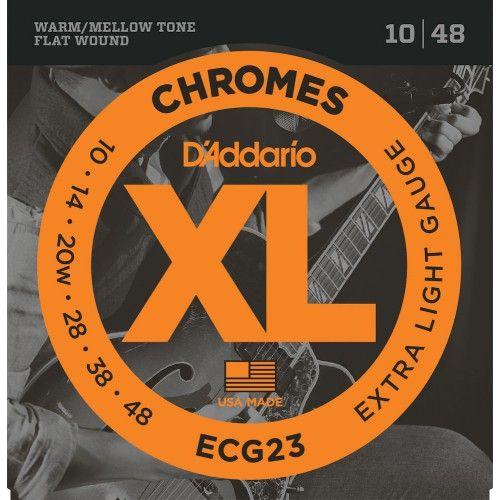 D'Addario Chromes ECG23 Extra Light 10-48 Flach gewickelt
