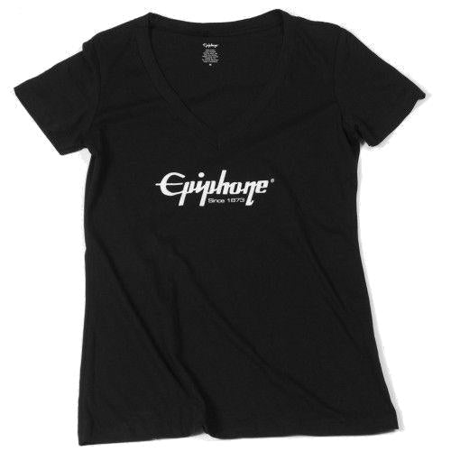 Epiphone Epiphone Logo Damen V-Neck T (Schwarz) SM