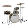 PDP von DW Shellset New Yorker Daru Jones Signature Yellow to Black Sparkle Fade