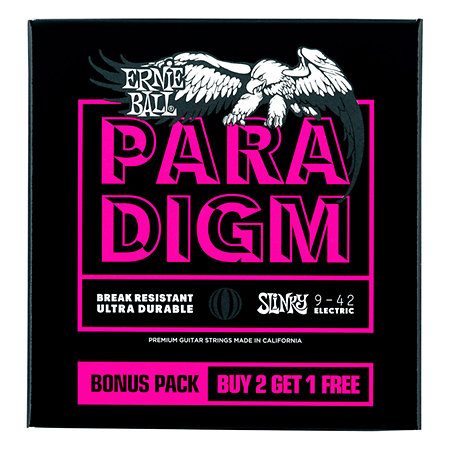 Ernie Ball 3er-Pack Sätze 3373 Paradigm Super Slinky 9-42