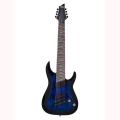 Schecter Omen Elite 8 Multi-scale See Thru Blue Burst